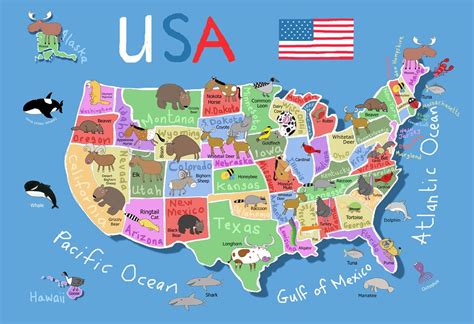 Ravensburger Usa Map United States Map Country Maps
