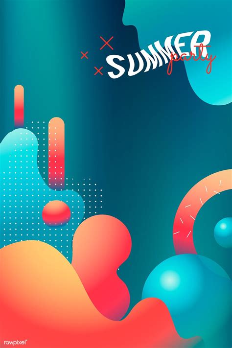 Download Premium Vector Of Vibrant Summer Party Poster Vector 1186512