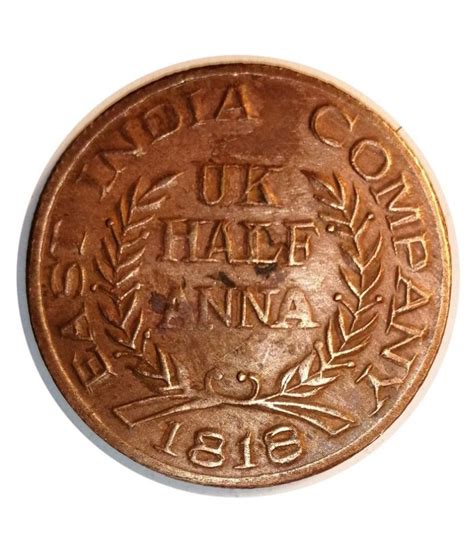 Uk Half Anna Token East India Comany 1818 With Lord Ram Laxman Buy Uk