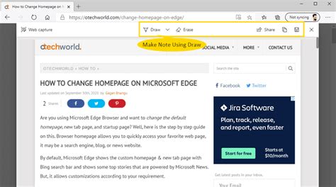 How To Make A Web Note In Microsoft Edge Otechworld