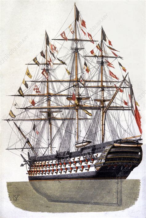 18th Century Warship Stock Image V3300129 Science Photo Library