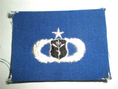 Us Air Force Meteorologist Level 7 Badge Color On Blue Twill Ebay