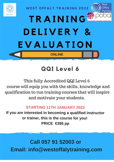 Xtraining Delivery And Evaluation Qqi Level 6 West Offaly Training