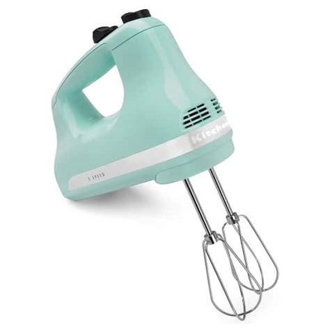 Kitchenaid Ultra Power 5 Speed Ice Blue Hand Mixer With 2 Stainless