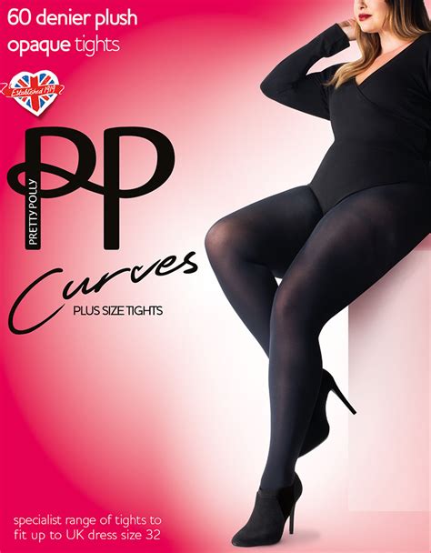 Pretty Polly Curves Plush Opaque Denier Tights Hoseiree Com