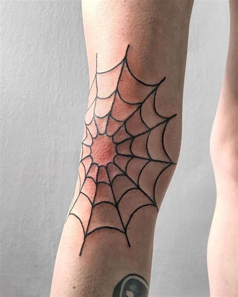 Top More Than 64 Traditional Spider Web Knee Tattoo Super Hot In
