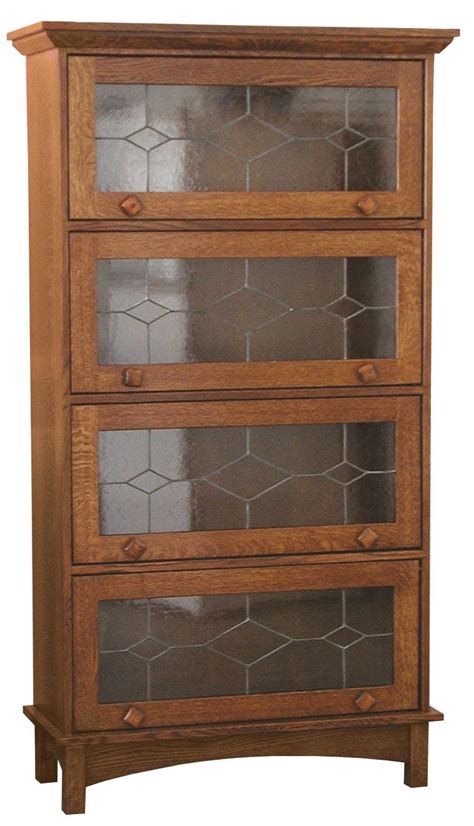 Mission Barrister Bookcase Amish Solid Wood Bookcases Kvadro Furniture