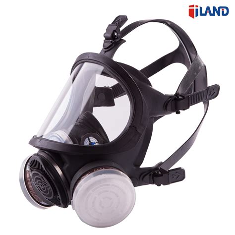 Double Cartridge Type Chemical Full Face Mask Resuable Respirator Dual