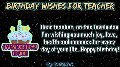 See more ideas about teacher, teacher birthday card, teacher birthday. Birthday wishes for Teacher, Quotes, Greeting Card for Android - APK Download