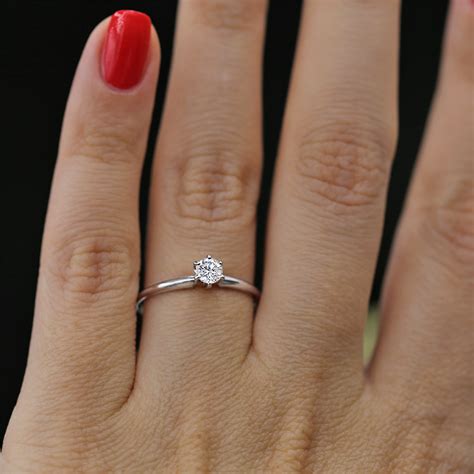 Discover stunning wedding ring and band sets for him and her at tiffany & co. Tiffany style! White Gold Engagement Ring with Solitaire 0 ...