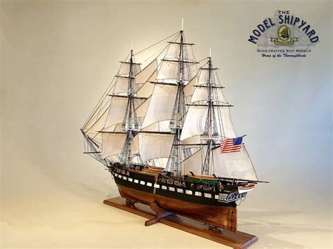 Museum Quality Wooden Historic Sailing Ship Model Of The Uss