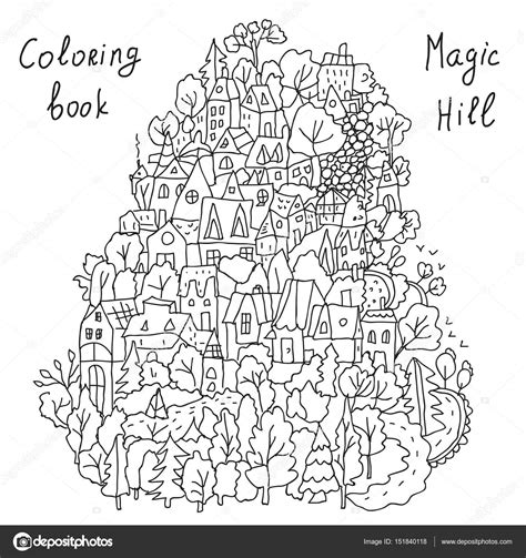 Animado: paisaje para colorear | Dibujos animados para ...