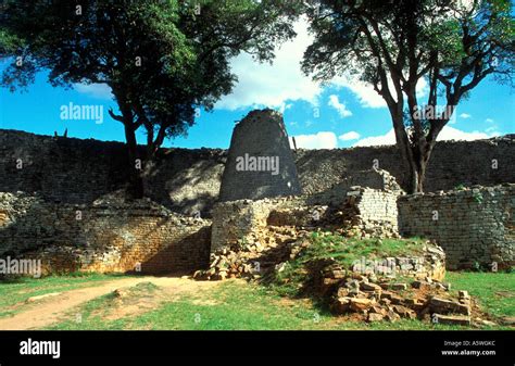 Conical Tower And Interior Surrounding Walls Of The Great Enclosure At