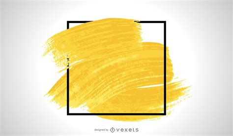 Yellow Brush Stroke Frame Vector Download