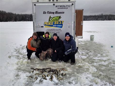 Northern Wisconsin Ice Fishing Trip Mike Best Guide Service