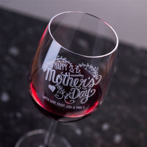 Personalised Wine Glass Happy Mother S Day Uk