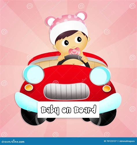 Baby On Board Stock Illustration Illustration Of Cartoon 70123137