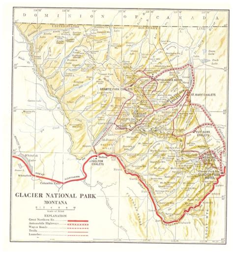 Glacier National Park Backcountry Map Maping Resources