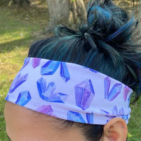 Blue And Purple Quartz Crystal Headband The Crystal Council
