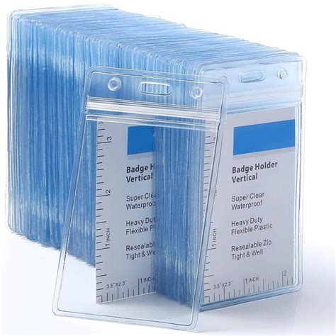 Junior lanyard (square knot zipper pull). Clear Plastic Zipper Pouch Name Tag ID Swipe Card Holder PVC Badge Work lanyard | eBay