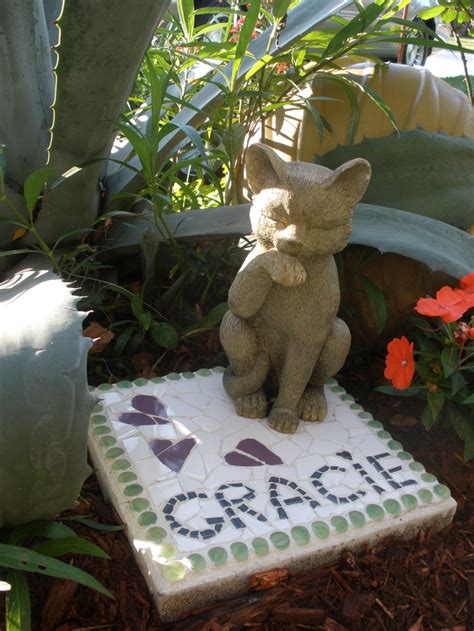 Many stone suppliers publishing grave markers products. Grave marker for my Garden Cat Gracie. She wore a collar ...