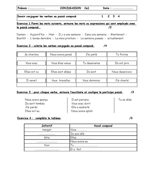 We did not find results for: Passé composé - Evaluation ce1 bon