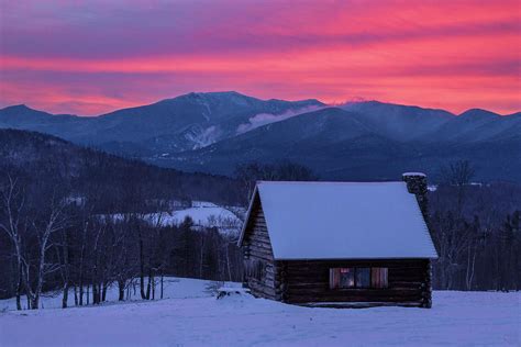 Winter Cabin Sunrise Photograph By Chris Whiton