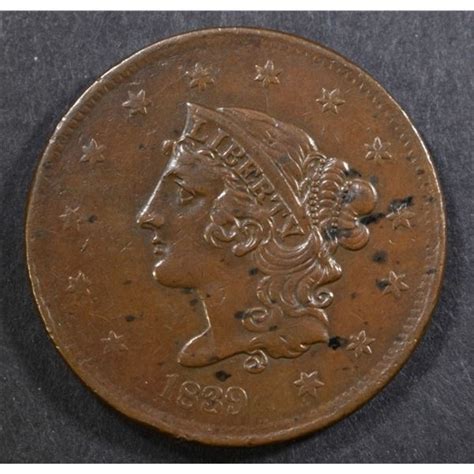 1839 Large Cent Xfau