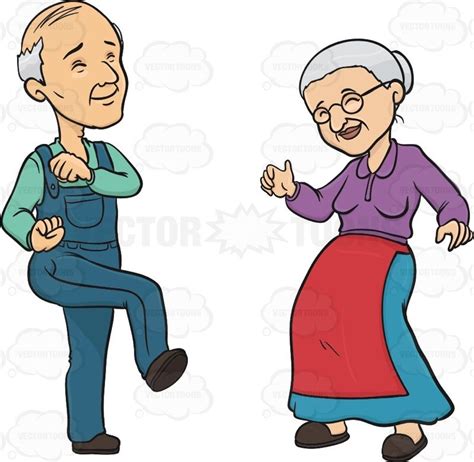 Elderly Couple Smiling While Dancing | Old people cartoon, Elderly couples, Couple clipart