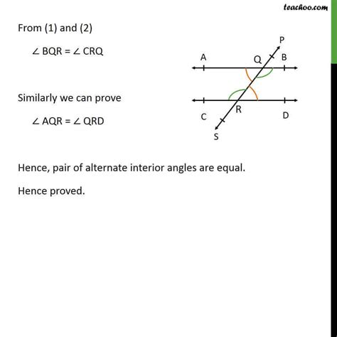Theorem 62 Class 9 Alternate Interior Angles Are Equal Theorems