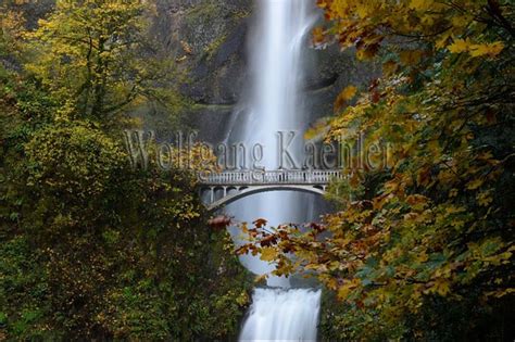 00156250 View Of Multnomah Falls With Foot Bridge In The F Flickr