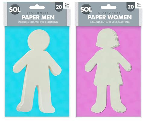 40pcs Paper People Cutouts For Kids Arts And Crafts 20 Boys And 20
