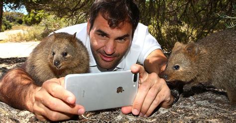 Fastest way to caption a meme. Roger Federer has a blast hanging out with super cute ...