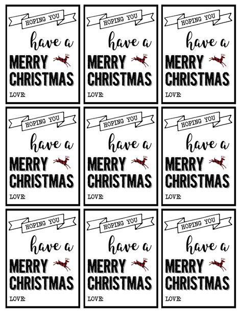 Christmas Labels Printable Free Christmas Gift Tags Printable Paper