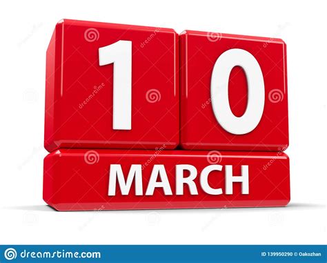 Cubes 10th March Stock Illustration Illustration Of March 139950290
