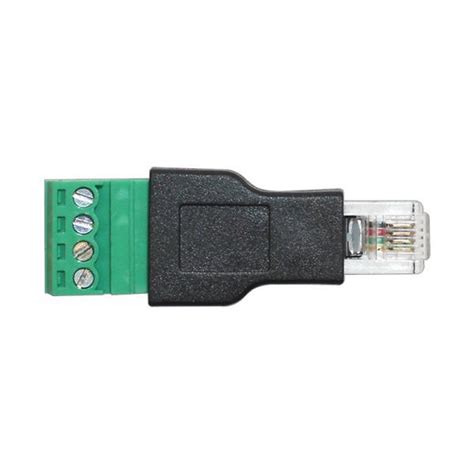 Rj11 6p4c Male Connector Modular Plugs To 4 Pin Screw Terminal Blocks