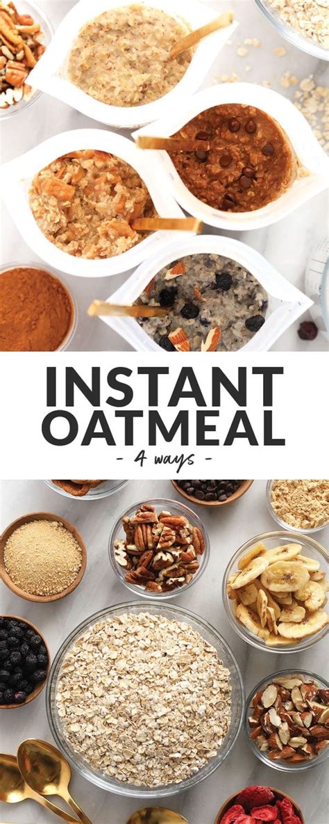 Instant Oatmeal Recipes 4 Flavors Fit Foodie Finds