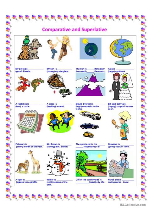 Comparative And Superlative English Esl Worksheets Pdf And Doc