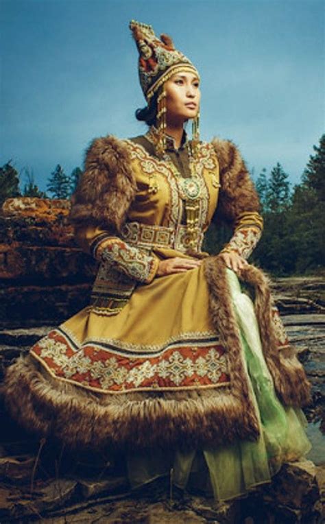Yakut People Siberian National Costumes Yakutia Woman Yakut Russia