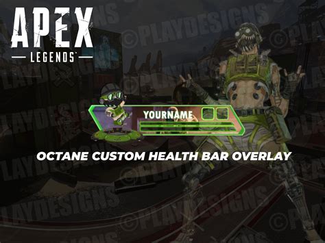 Custom Octane Apex Legends Health Bar Overlay Animated For Etsy