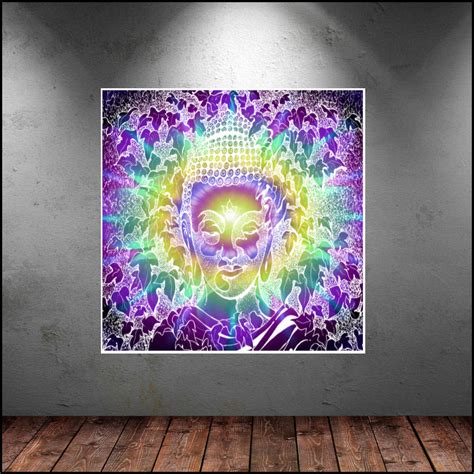 Psychedelic Art Psytrance Trance Music Wall Sticker 5 Designs 7 Sizes
