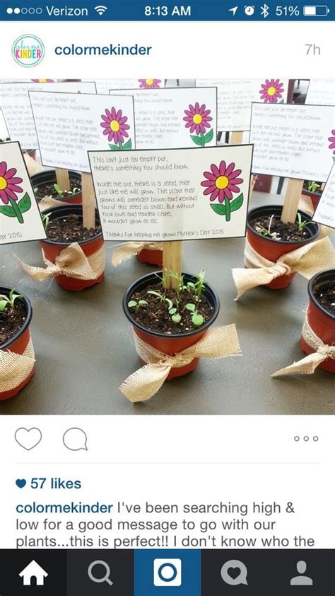 Seed In A Pot Poem For Mothers Or Fathers Day Daycare Crafts Sunday