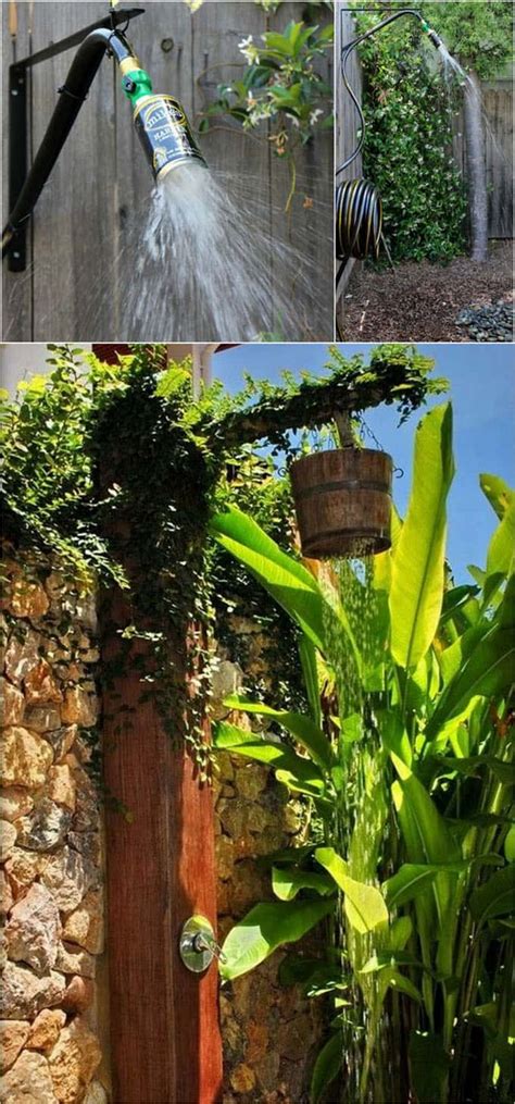 Glass block walls, river rock floor and walls makes the perfect. 32 Beautiful DIY Outdoor Shower Ideas ( for the Best ...