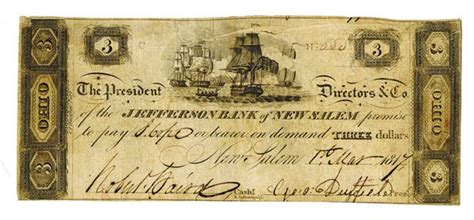 For over 125 years, jefferson bank has been an exemplary local bank. Jefferson Bank of New Salem, 1817 $3 Issued Obsolete ...