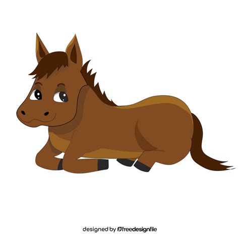 Cartoon Baby Horse Clipart Vector Free Download