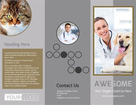 Local Veterinary Clinic Brochure Template Mycreativeshop