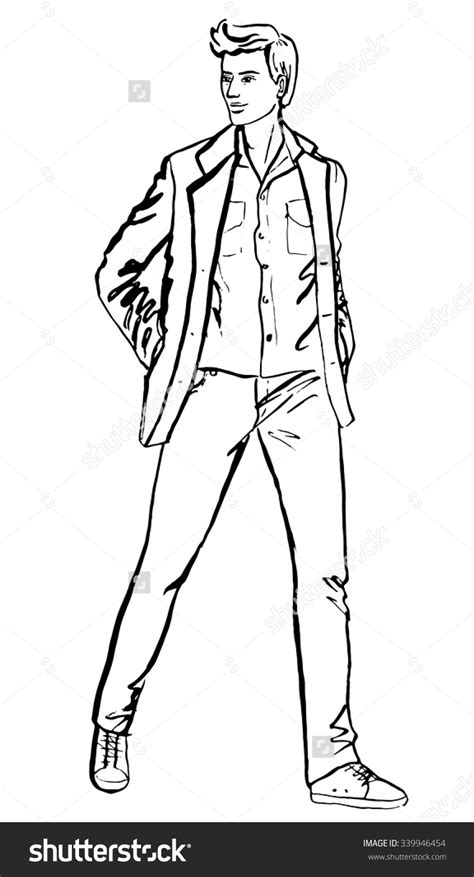 Standing Man Drawing At Explore Collection Of
