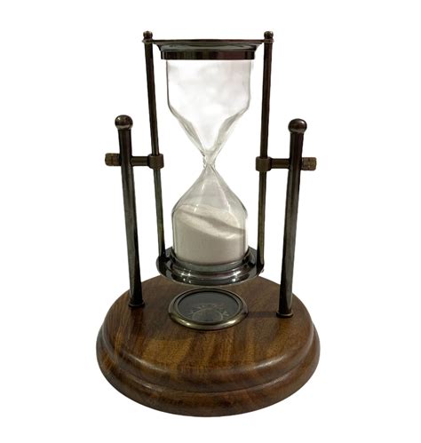 5 Decorative Brass Sand Timer Hourglass With Antique Maritime Brass