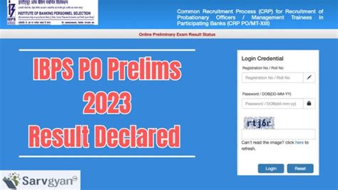 Ibps Po Prelims Result Declared Direct Link Here Sarvgyan News