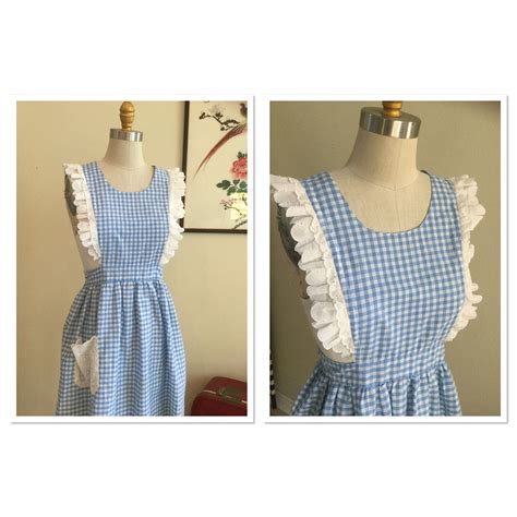 Vintage Blue Gingham Checked Pinafore / Apron 60s Kitschy | Etsy | Gingham check, Blue gingham ...